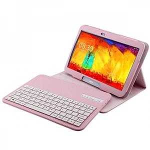 Bluetooth Keyboard Leather Case For Samsung Galaxy Note 10.1 2014 Edition P600 - Pink