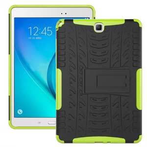 Shockproof Dual Layer Hybrid Kickstand Case For Samsung Galaxy Tab A 9.7 T550 - Green