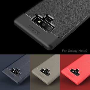 For Samsung Note 9 Litchi Grain Carbon Fiber Shockproof Soft Case Cover