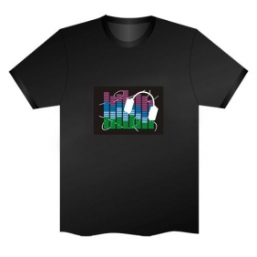 t shirts led dj,Music DJ EL LED Black T-Shirt Funny Gadgets Rave Party Disco Light