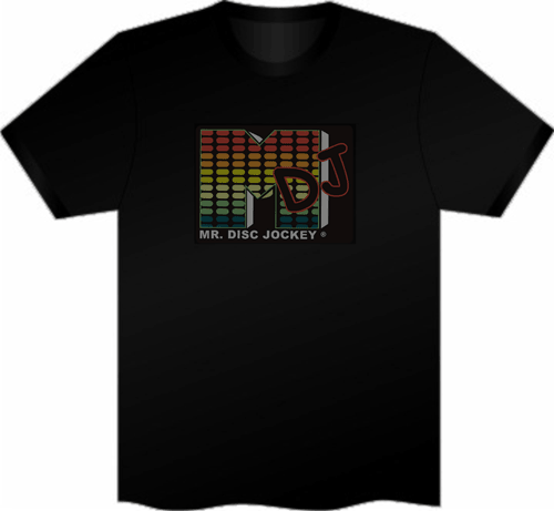 led equalizer t-shirt,LED T-Shirt Sound Activated M DJ Shape LED Light T Shirt Shirts EL Equalizer T-Shirt EF35