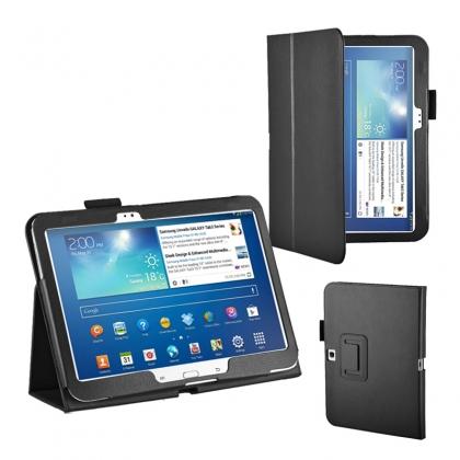 cases samsung galaxy tab 10.1,PU Leather Flip Tablet Case Cover for Samsung Galaxy Tab 3 10.1" P5200/P5210 - Black