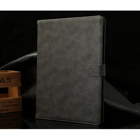 Luxury Crazy Horse Texture Leather Stand Case for iPad Air with Sleep/Wake-up Function & Card Slots - Grey