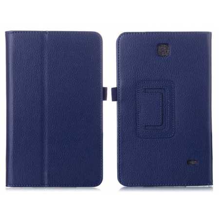 Lychee Leather Pouch Case With Stand for Samsung Galaxy Tab 4 8.0 T330 - Blue