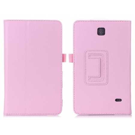 Lychee Leather Pouch Case With Stand for Samsung Galaxy Tab 4 8.0 T330 - Pink
