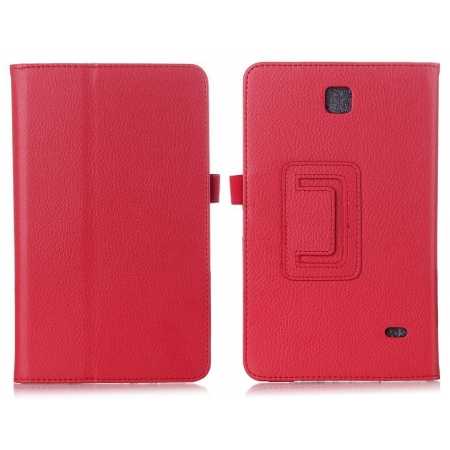 Lychee Leather Pouch Case With Stand for Samsung Galaxy Tab 4 8.0 T330 - Red