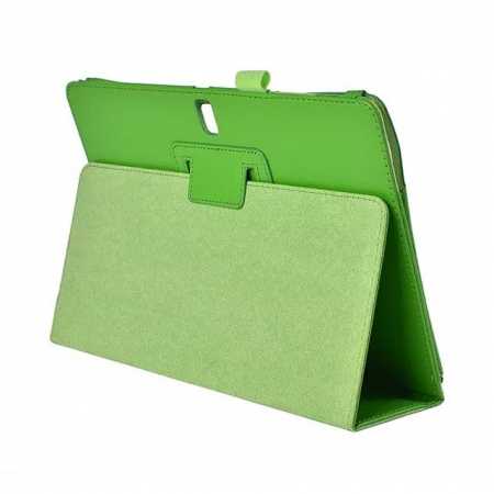 Lychee Leather Stand Fold Folio Case for Samsung Galaxy Tab S 10.5 T800 - Green