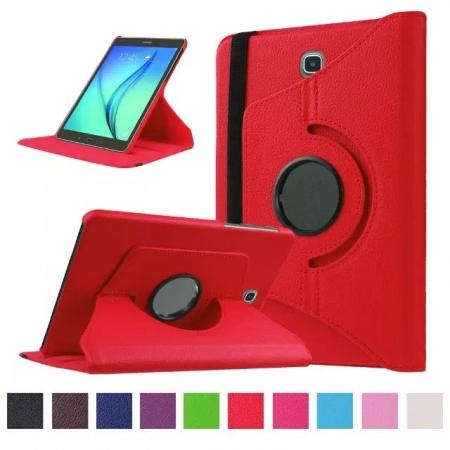 360 Degrees Rotating Stand Leather Case For Samsung Galaxy Tab S2 8.0 T715 - Red