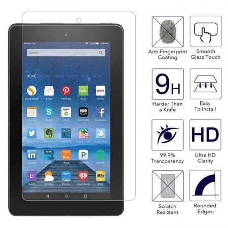 9H Hardness Anti-Scratch HD Tempered Glass Screen Protector For Amazon Fire 7" 2015