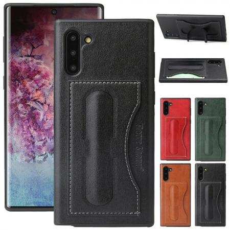 For Samsung Galaxy Note 10 Plus Leather Wallet Card Pocket Stand Back Case Cover