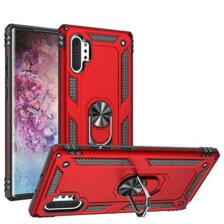 For Samsung Galaxy Note 10 9 S10 Plus Shockproof Armor Ring Kickstand Case Cover