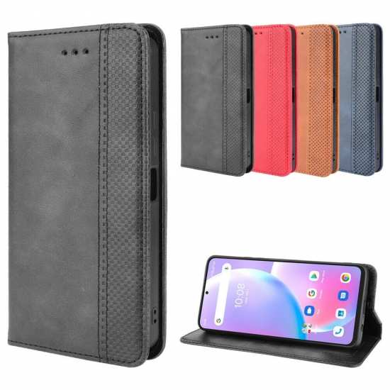 For Alcatel TCL A3X A600DL Case Shockproof Magnetic Leather Wallet Stand Cover