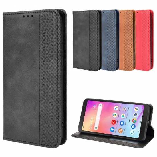 For Alcatel TCL A3 A509DL Case Shockproof Magnetic Leather Wallet Stand Cover
