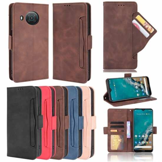 For Nokia X100 Leather Case Wallet Stand Card Holder Flip Cover