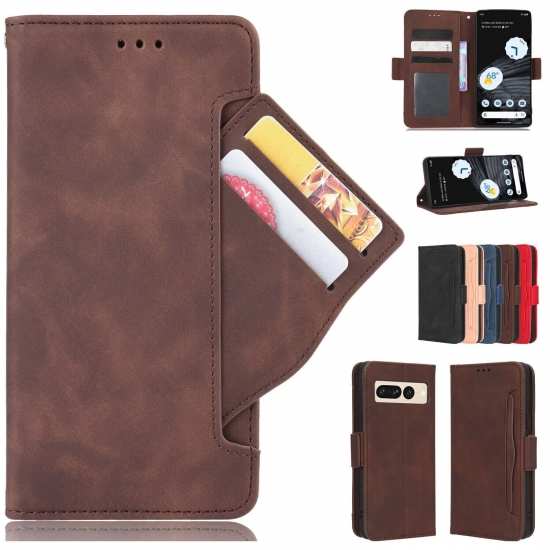 For Google Pixel 7 Pro Case Magnetic Card Slots Flip Leather Wallet Cover