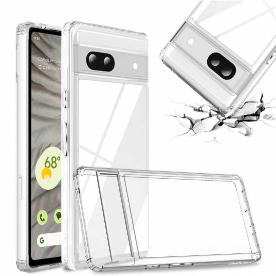For Google Pixel 7A Clear Case Shockproof Soft TPU Transparent Phone Cover