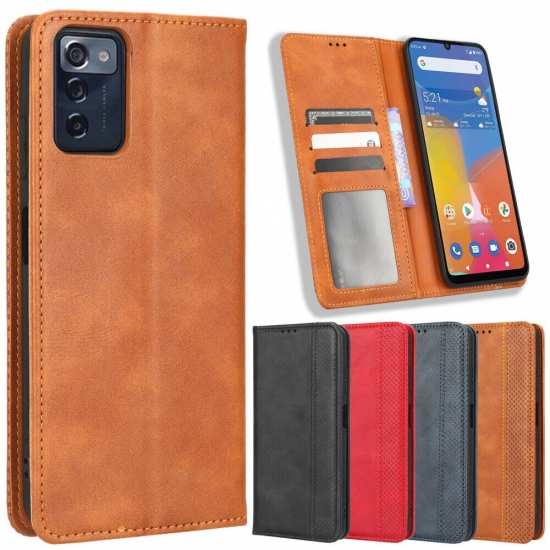 For Consumer Cellular ZMAX 5G Leather Wallet Card Holder Case