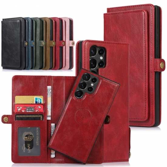 For Samsung Galaxy S24 Ultra Wallet Case Plus 2in1 Leather Flip Cover