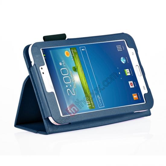 Flip PU Leather Case Cover for Samsung Galaxy Tab 3 8.0 T310/T3110 - Blue