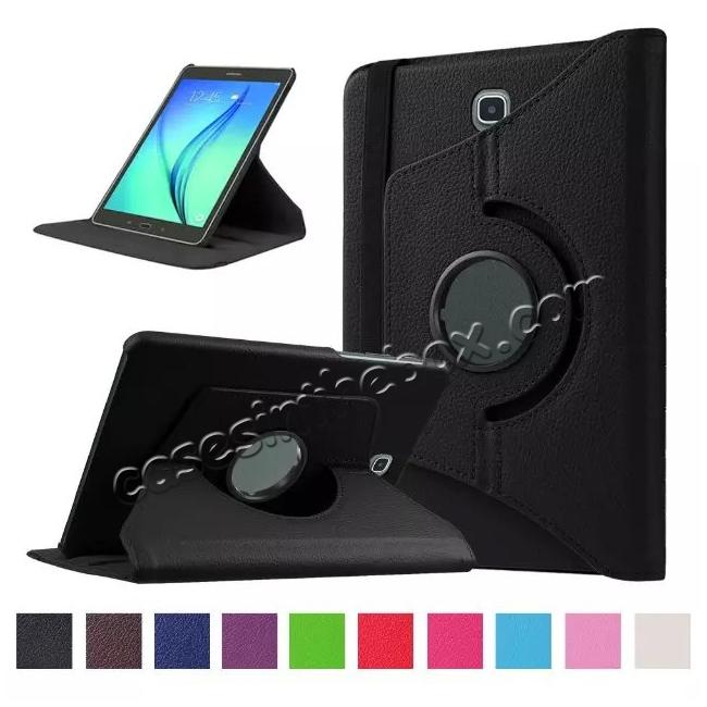 360 Degree Rotating Leather Smart Case For Samsung Galaxy Tab S2 9.7 T815 - Black