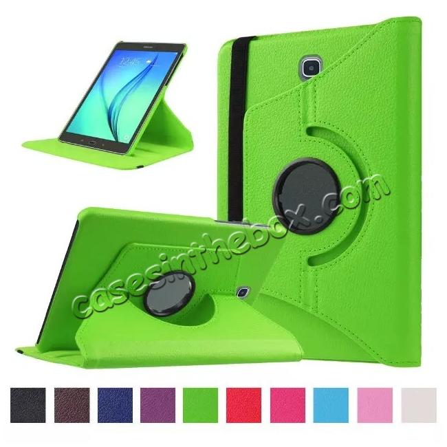 360 Degrees Rotating Stand Leather Case For Samsung Galaxy Tab S2 8.0 T715 - Green
