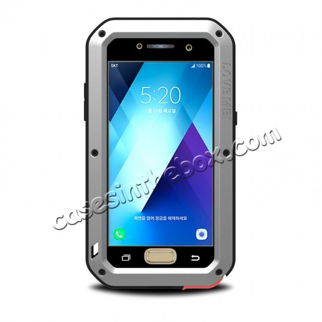 Shockproof Dustproof Waterproof Aluminum Tempered Glass Case for Samsung Galaxy A5 (2017) - Silver