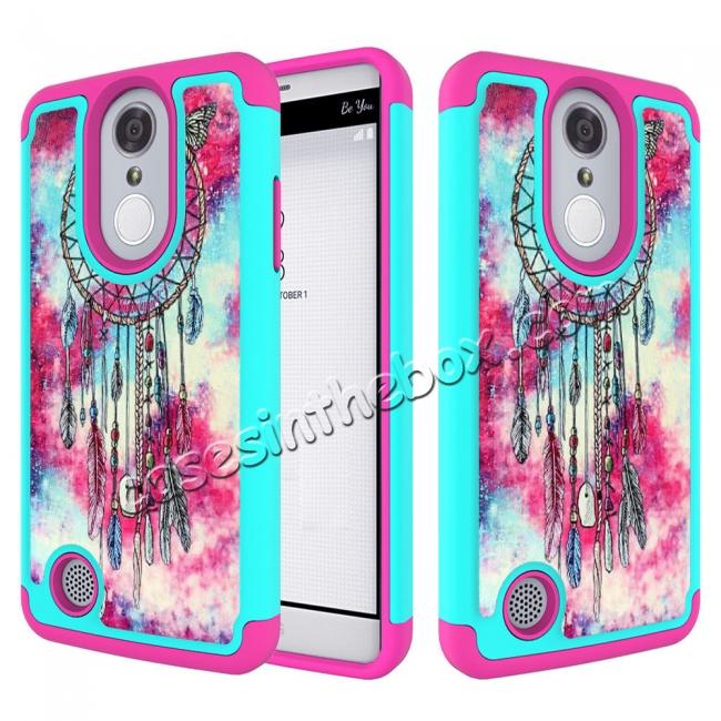 Tough Protective Rubber Bumper Shockproof Hybrid Phone Case For LG Aristo MS210 - Dream Catcher