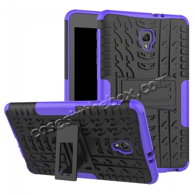 Hybrid Rugged Hard Case Cover with Kickstand for Samsung Galaxy Tab A 8.0 2017 T380/T385 - Purple