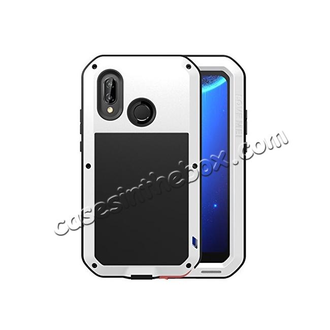 Metal Armor Shockproof Case Aluminum Cover For HUAWEI P20 Lite - White