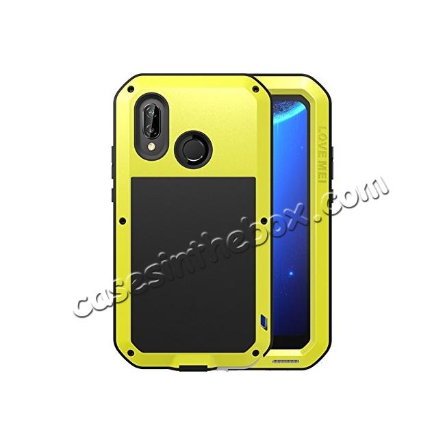 Metal Armor Shockproof Case Aluminum Cover For HUAWEI P20 Lite - Yellow