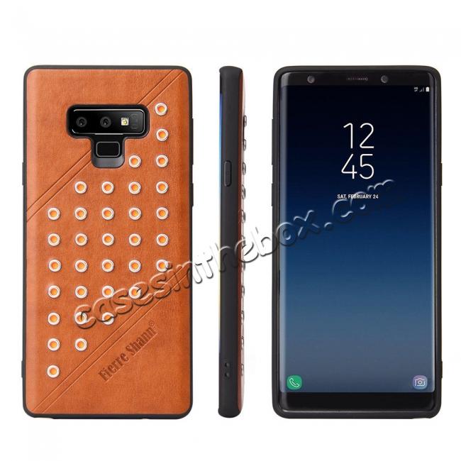 For Samsung Galaxy Note 9 Ultra-thin Star Soft TPU Leather Back Cover Case - Brown