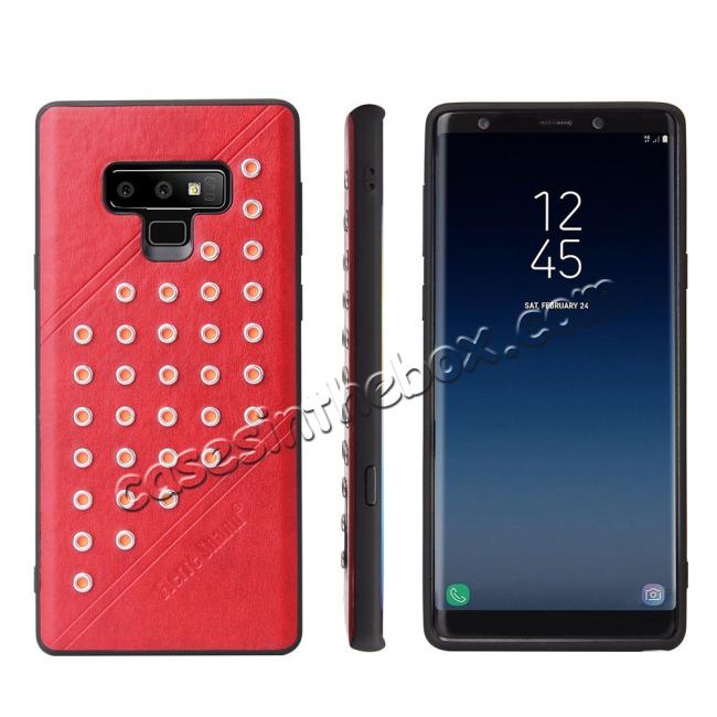 For Samsung Galaxy Note 9 Ultra-thin Star Soft TPU Leather Back Cover Case - Red