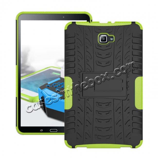 Heavy Duty Hybrid Protective Case with Kickstand For Samsung Galaxy Tab A 10.1 Inch SM-T580 SM-T585 - Green