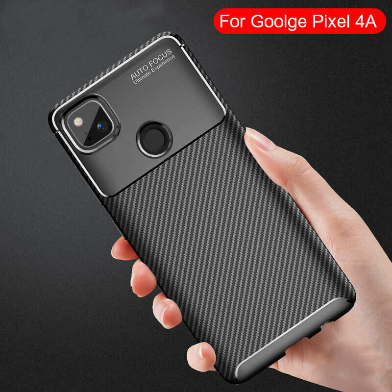 For Google Pixel 4a (4G) Case Carbon Fiber Slim Soft TPU Cover