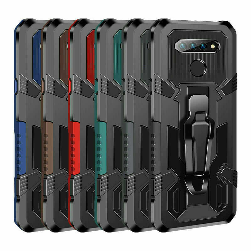 For LG Stylo 6 Case With Stand and Belt Clip Hybrid Armor Cover